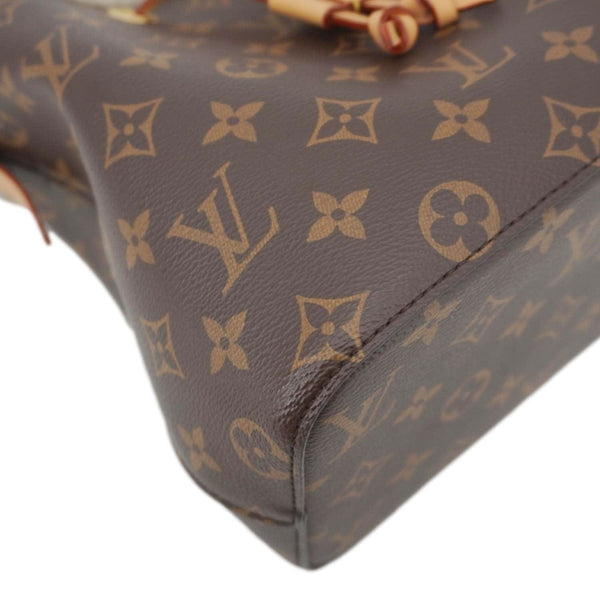 LOUIS VUITTON Neonoe BB Monogram Shearling Cozygram Shoulder Bag Brown