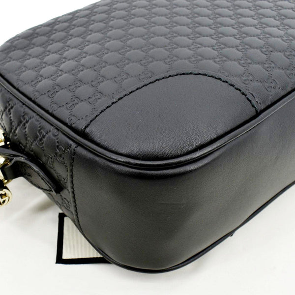 GUCCI Bree Mini GG Microguccissima Leather Crossbody Bag Black 449413