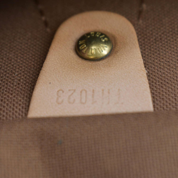 LOUIS VUITTON Speedy 30 Monogram Canvas Satchel Bag Brown