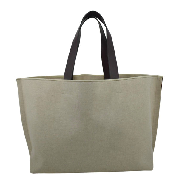 VALENTINO Garavani Strandtasche Mit Vlogo In Canvas Shopping Tote Bag Chocolate