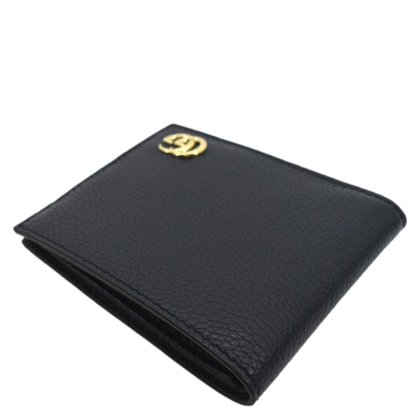 GUCCI Bi-Fold Leather Wallet Navy Blue 428726