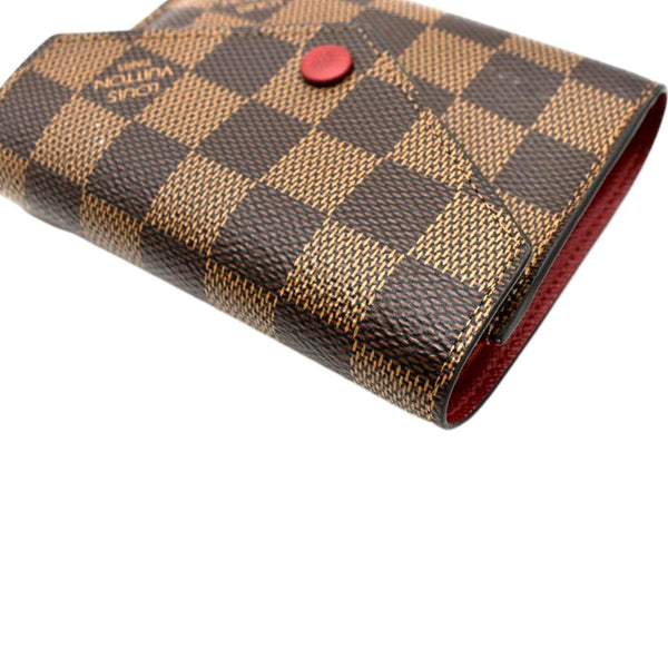 LOUIS VUITTON Victorine Damier Ebene Wallet Brown
