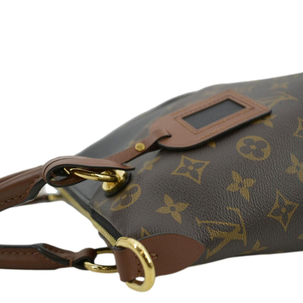 LOUIS VUITTON V Tote Monogram Canvas Leather Shoulder Bag Black