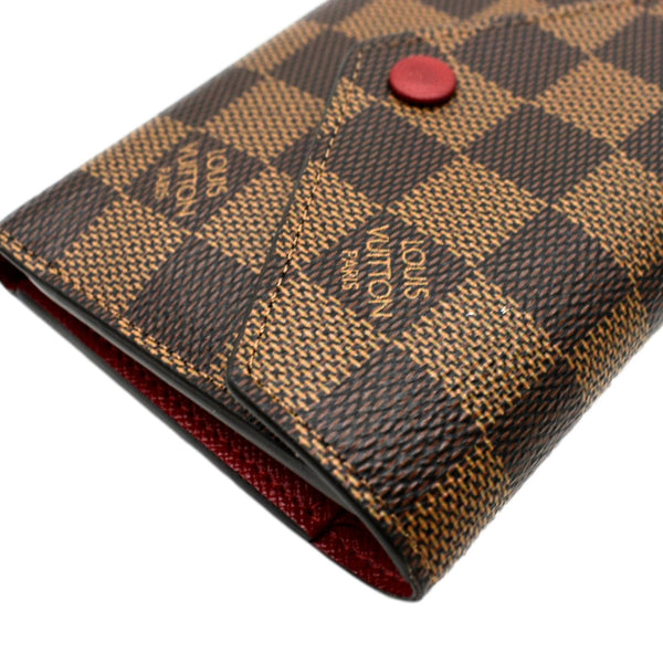 LOUIS VUITTON Victorine Damier Ebene Wallet Brown