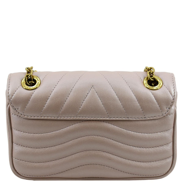 LOUIS VUITTON New Wave PM Quilted Leather Chain Crossbody Bag Rose Blossom