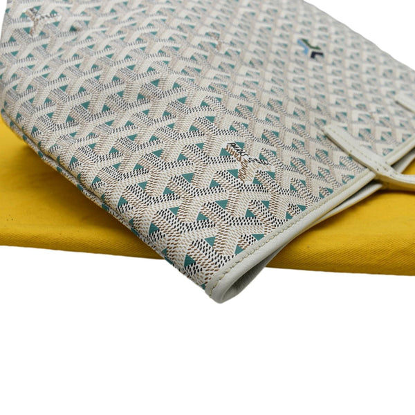 GOYARD Saint Louis Claire Voie Chevron Print Coated Canvas Tote Bag White