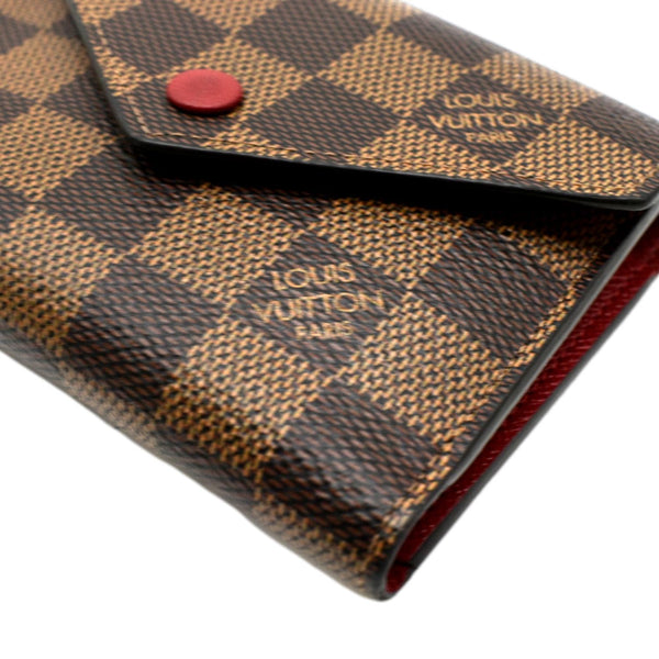 LOUIS VUITTON Victorine Damier Ebene Wallet Brown