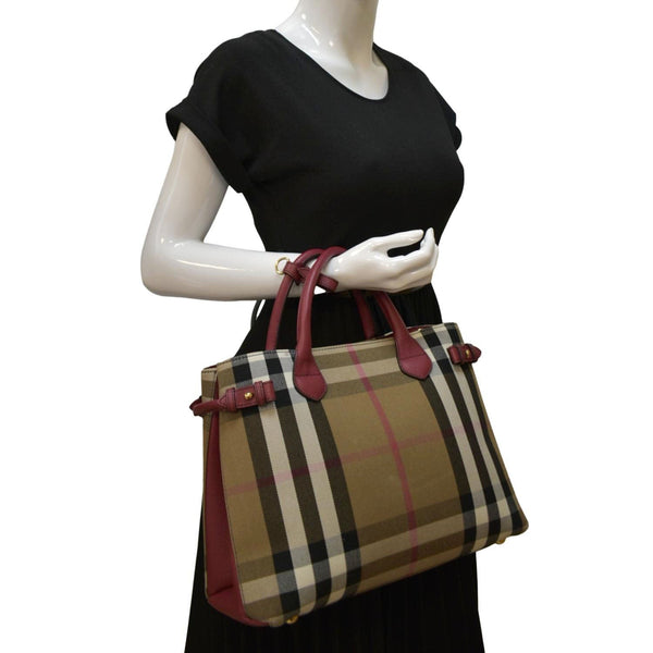 BURBERRY Banner Vintage Small Satchel Bag Limestone