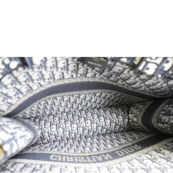 CHRISTIAN DIOR Large Book Oblique Embroidered Canvas Tote Bag Multicolor