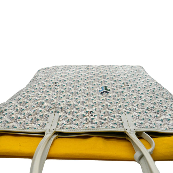 GOYARD Saint Louis Claire Voie Chevron Print Coated Canvas Tote Bag White