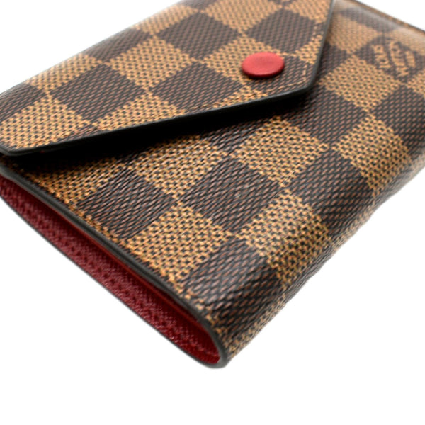 LOUIS VUITTON Victorine Damier Ebene Wallet Brown