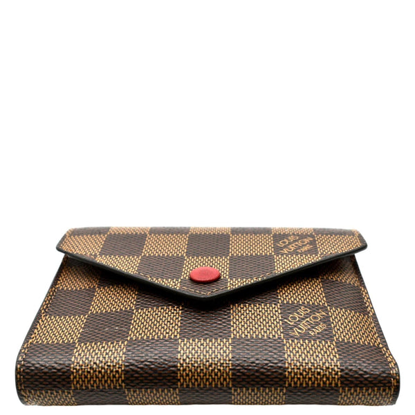 LOUIS VUITTON Victorine Damier Ebene Wallet Brown