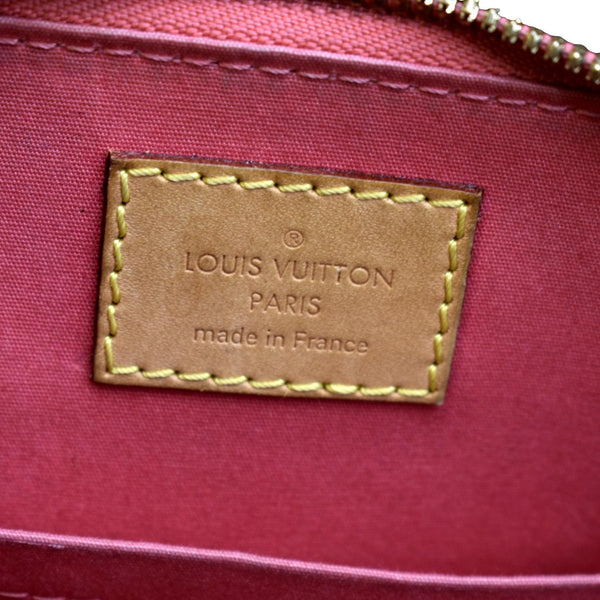 LOUIS VUITTON Alma BB Monogram Vernis Satchel Shoulder Bag Red