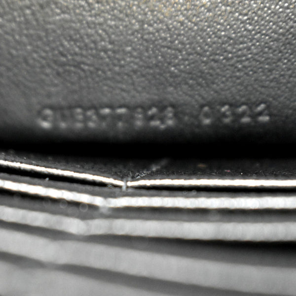 YVES SAINT LAURENT Cassandre Matelasse Chain Wallet Crossbody Bag Black