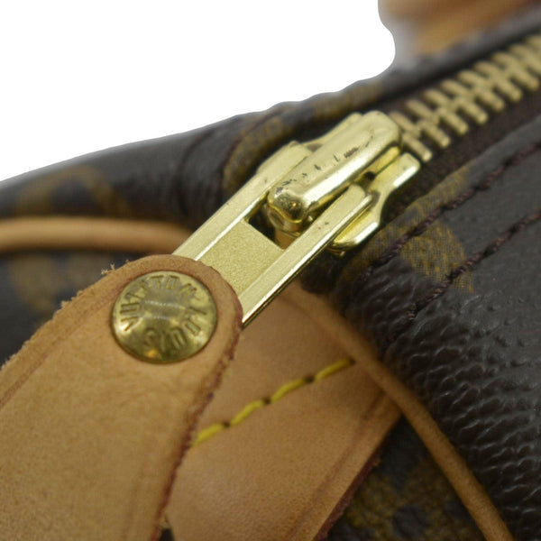 LOUIS VUITTON Speedy 30 Monogram Canvas Satchel Bag Brown