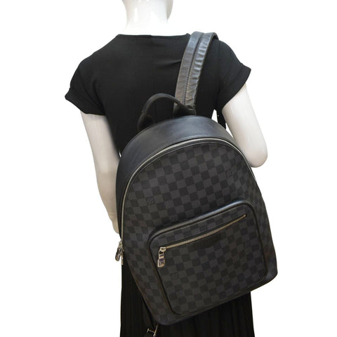 LOUIS VUITTON Josh Damier Graphite Backpack Black