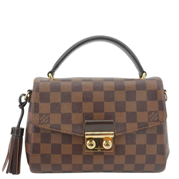 LOUIS VUITTON Croisette Damier Ebene Crossbody Bag Brown