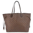 LOUIS VUITTON Neverfull GM Damier Ebene Tote Bag Brown
