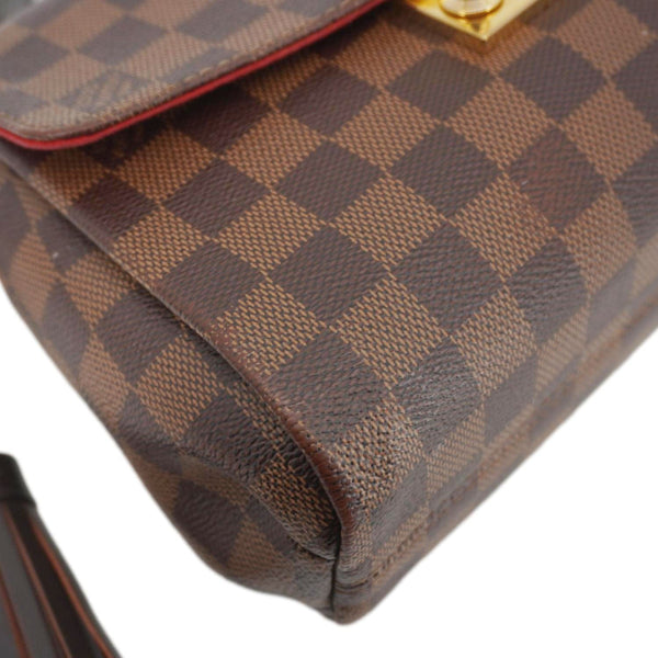 LOUIS VUITTON Croisette Damier Ebene Crossbody Bag Brown