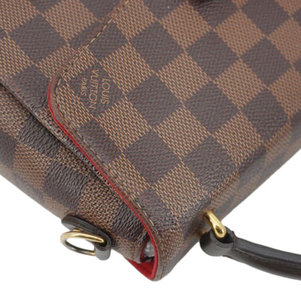 LOUIS VUITTON Croisette Damier Ebene Crossbody Bag Brown