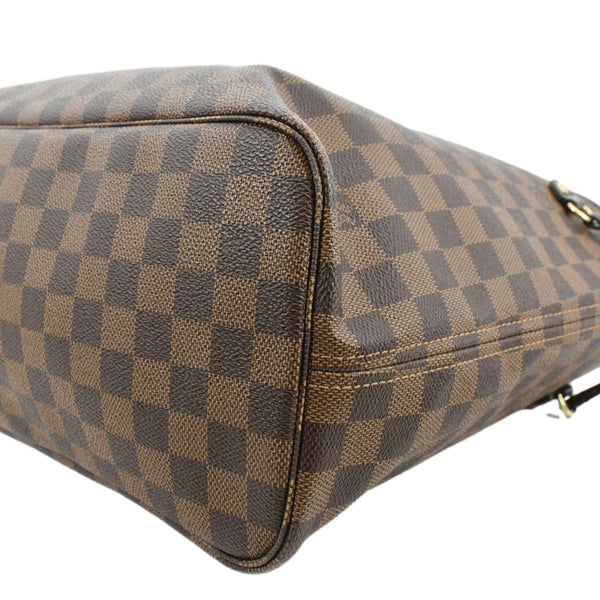 LOUIS VUITTON Neverfull MM Damier Ebene Tote Bag Brown