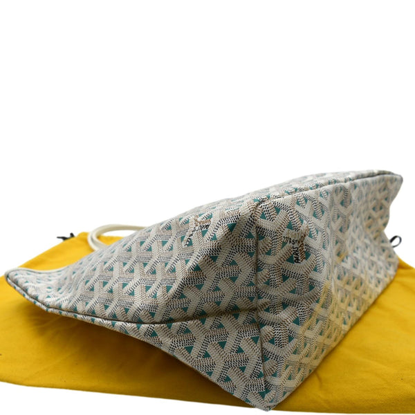 GOYARD Saint Louis Claire Voie Chevron Print Coated Canvas Tote Bag White