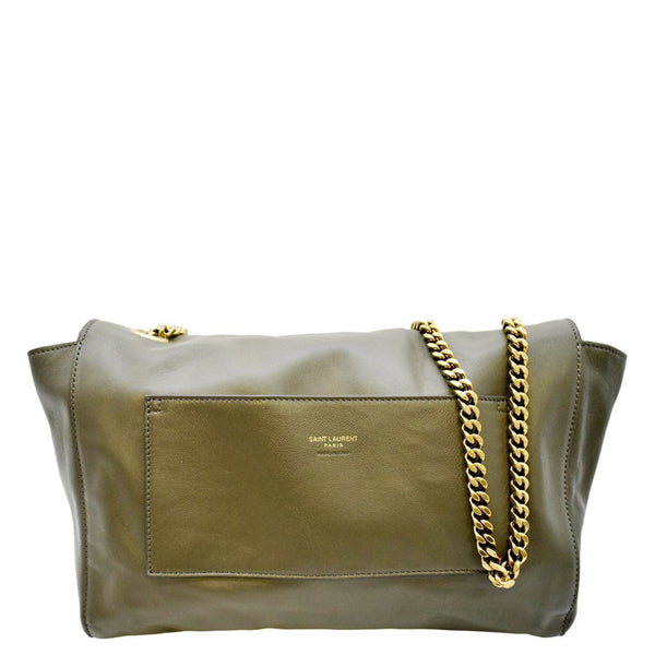 YVES SAINT LAURENT Kate Reversible Leather Crossbody Bag Green