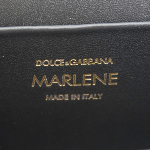 DOLCE & GABBANA Marlene Calfskin Leather Wallet Shoulder Bag Black