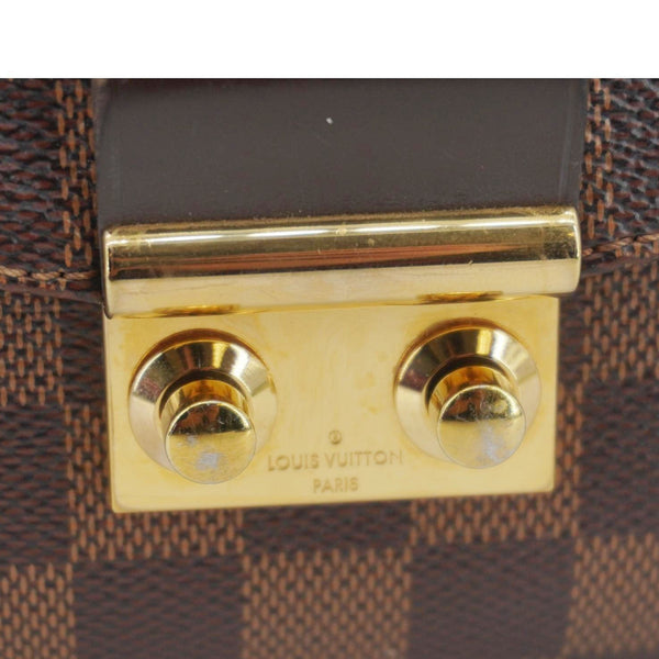 LOUIS VUITTON Croisette Damier Ebene Crossbody Bag Brown
