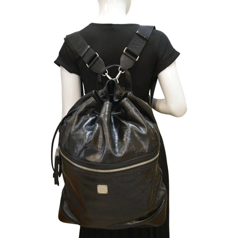 MCM Timeless Leather Backpack Bag Black