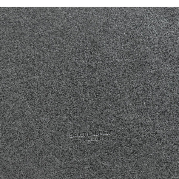 Yves Saint Laurent Rive Gauche Linen Bucket Bag White - Print