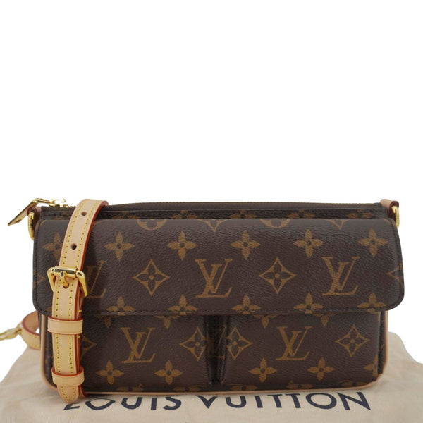 LOUIS VUITTON Vivacite Monogram Canvas Crossbody Bag Brown