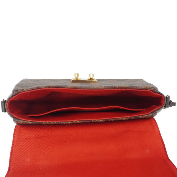 LOUIS VUITTON Croisette Damier Ebene Crossbody Bag Brown