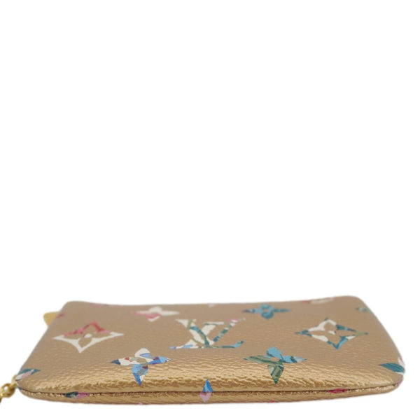 LOUIS VUITTON Metallic Monogram LV Garden Key Pouch Golden