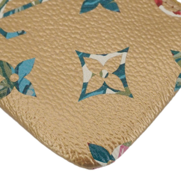 LOUIS VUITTON Metallic Monogram LV Garden Key Pouch Golden