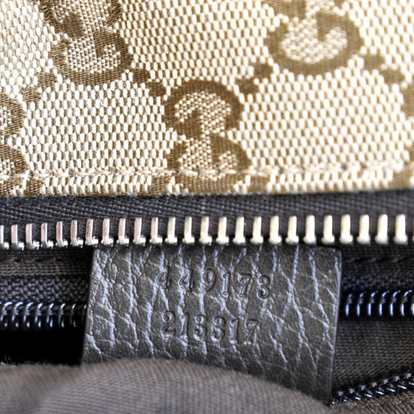 GUCCI GG Monogram Canvas Messenger Bag Dark Beige 449173