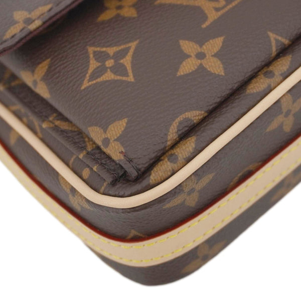 LOUIS VUITTON Vivacite Monogram Canvas Crossbody Bag Brown