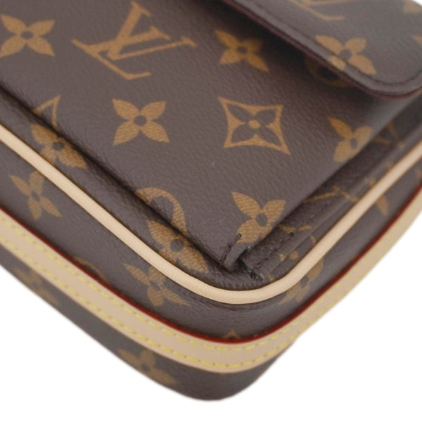 LOUIS VUITTON Vivacite Monogram Canvas Crossbody Bag Brown