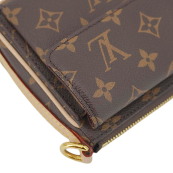 LOUIS VUITTON Vivacite Monogram Canvas Crossbody Bag Brown