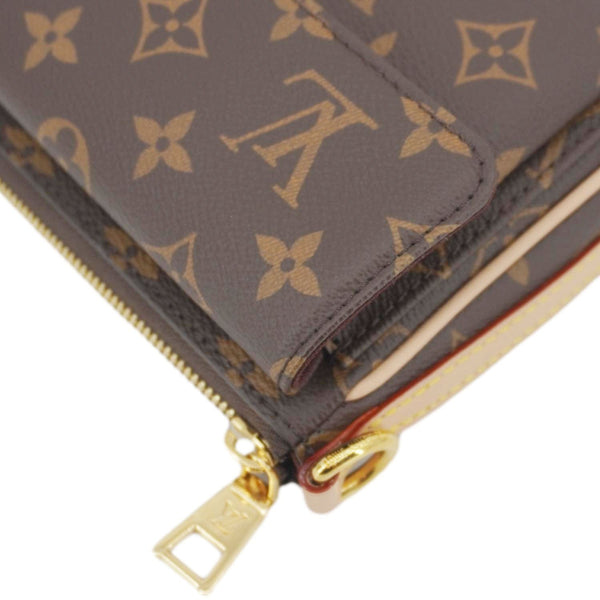LOUIS VUITTON Vivacite Monogram Canvas Crossbody Bag Brown