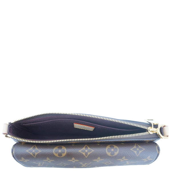 LOUIS VUITTON Vivacite Monogram Canvas Crossbody Bag Brown