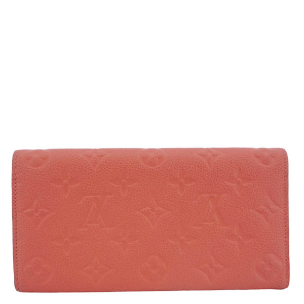LOUIS VUITTON Emilie Monogram Empreinte Leather Wallet Pink