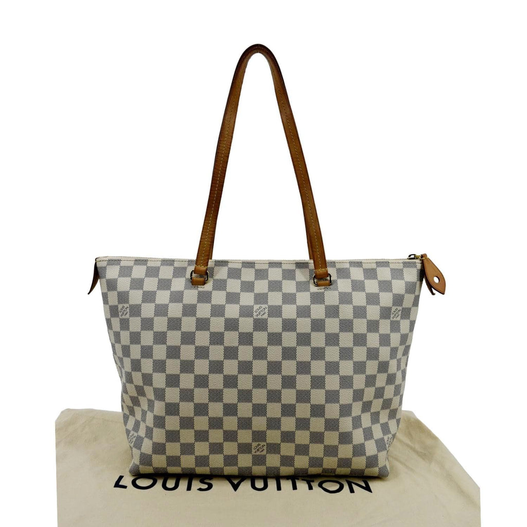 Louis Vuitton Iena MM Damier Azur White Leather ref.146487 - Joli Closet