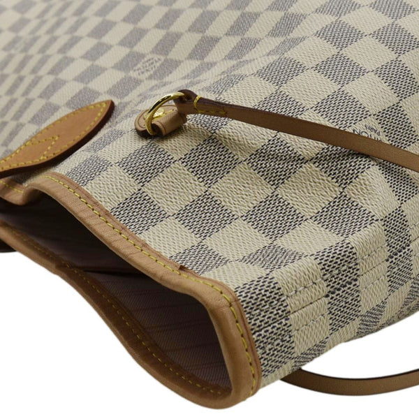 LOUIS VUITTON Neverfull GM Damier Azur Tote Shoulder Bag Rose Ballerine