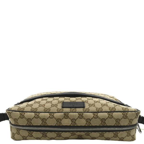 GUCCI GG Monogram Canvas Messenger Bag Dark Beige 449173
