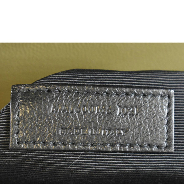 YVES SAINT LAURENT Large Envelope Flap Matelasse Leather Shoulder Bag Khaki Green