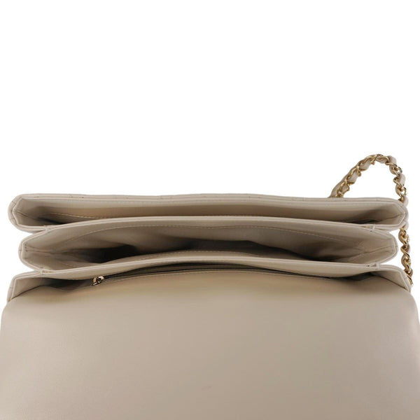 CHANEL Citizen Chic Flap Medium Quilted Leather Crossbody Bag White