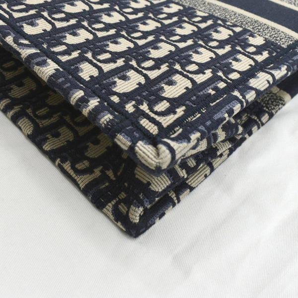 CHRISTIAN DIOR Large Book Oblique Embroidered Canvas Tote Bag Multicolor