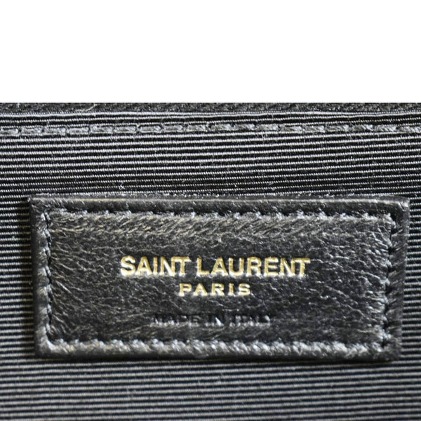 YVES SAINT LAURENT Large Envelope Flap Matelasse Leather Shoulder Bag Khaki Green