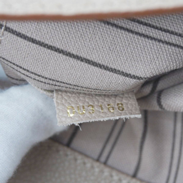 LOUIS VUITTON Melie Monogram Empreinte Leather Hobo Shoulder Bag Beige